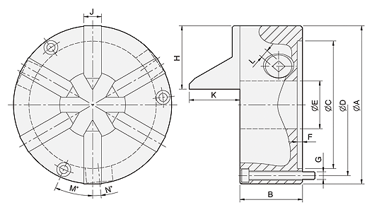 台湾亿川autostrong六爪连动卡盘SE