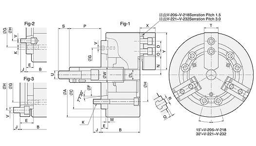 台湾亿川autostrong三爪中实油压卡盘VA