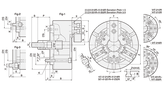 台湾亿川autostrong立车用中实油压夹头VRA