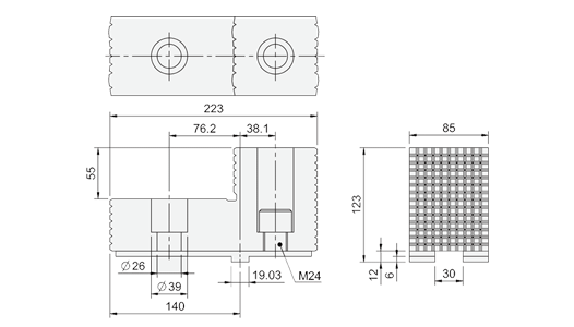 台湾亿川autostrong大型中实油压夹头硬爪HJ40-1