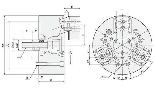 台湾亿川autostrong三爪后拉式夹头DR
