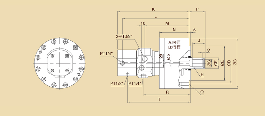 台湾千岛chandox中实油压回转缸L-RC