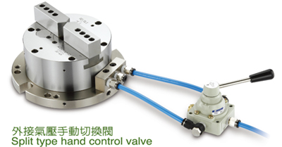 台湾千岛chandox内藏式超精密二爪气压夹盘MTK-T