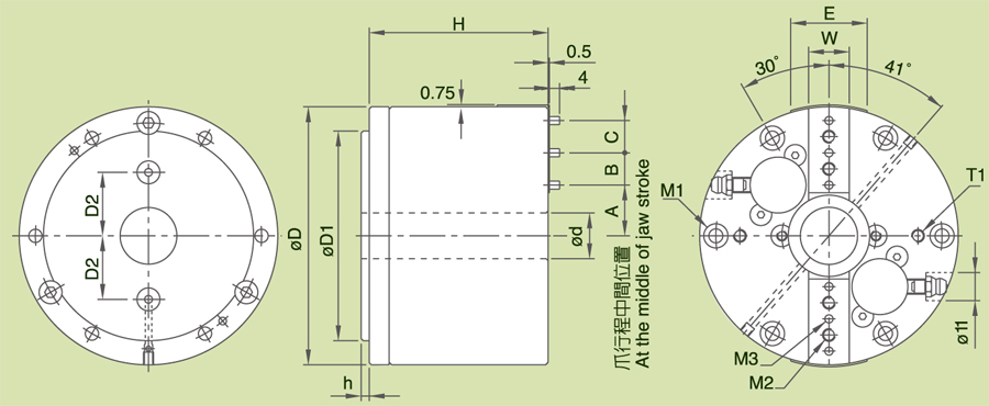 台湾千岛chandox两爪超精密气压夹头TK-T 台湾千岛chandox两爪超精密气压夹头TK-T