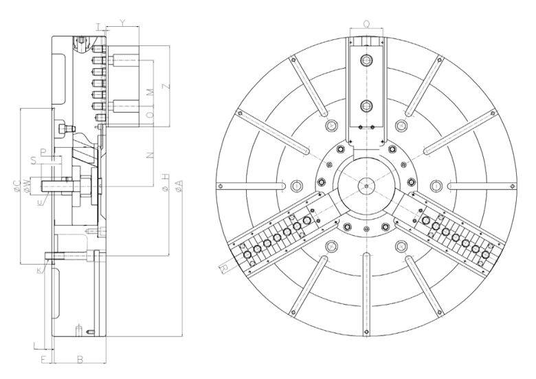 韩国瑞岩seoam三爪中实卡盘CAS-HC