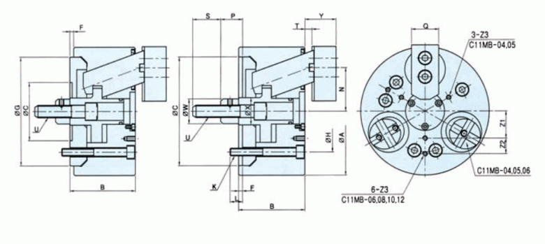 韩国瑞岩seoam三爪中实卡盘C11MB·C13M