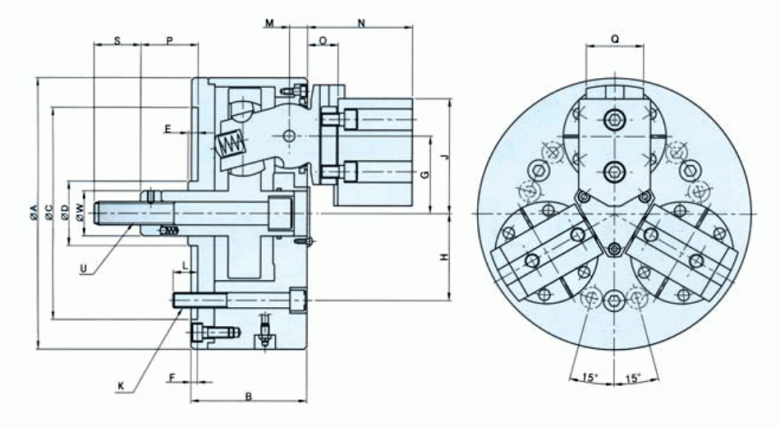 韩国瑞岩seoam三爪中实卡盘C63M·C64M 韩国瑞岩seoam三爪中实卡盘C63M·C64M