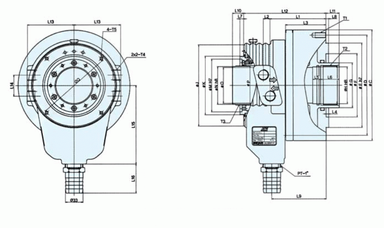 韩国瑞岩seoam中空回转油缸YSHL 韩国瑞岩seoam中空回转油缸YSHL