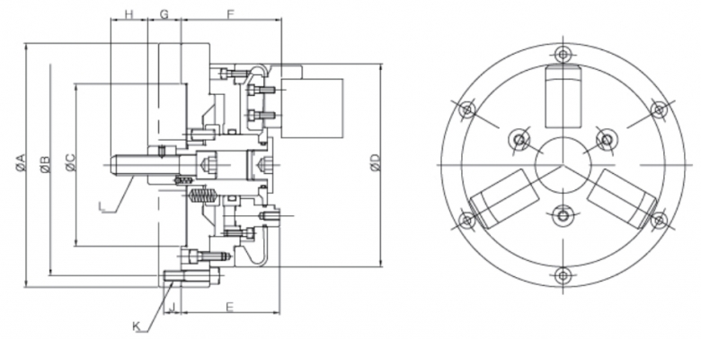 韩国瑞岩seoam薄膜动力卡盘SM-DPM
