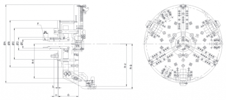 韩国瑞岩seoam轮毂动力卡盘SM-ALW