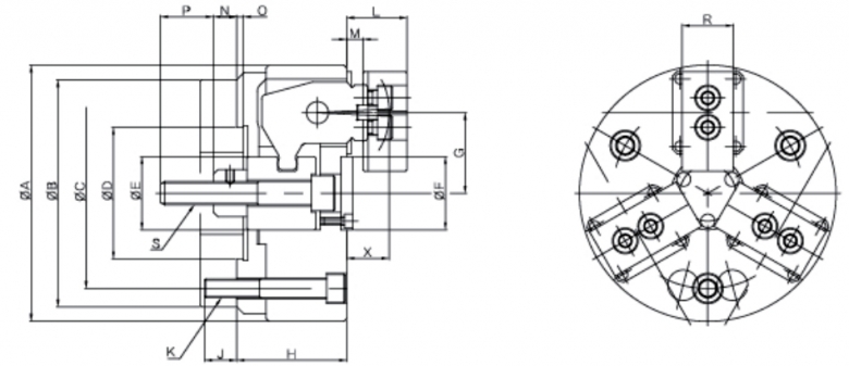 韩国瑞岩seoam三爪夹紧力变化动力卡盘SM-LVS 韩国瑞岩seoam三爪夹紧力变化动力卡盘SM-LVS
